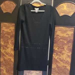 M.S.S.P Black coctail dress w beading